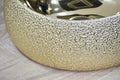 InArt Round Bathroom Ceramic Vessel Sink Art Basin in Gold Color - InArt-Studio-USA