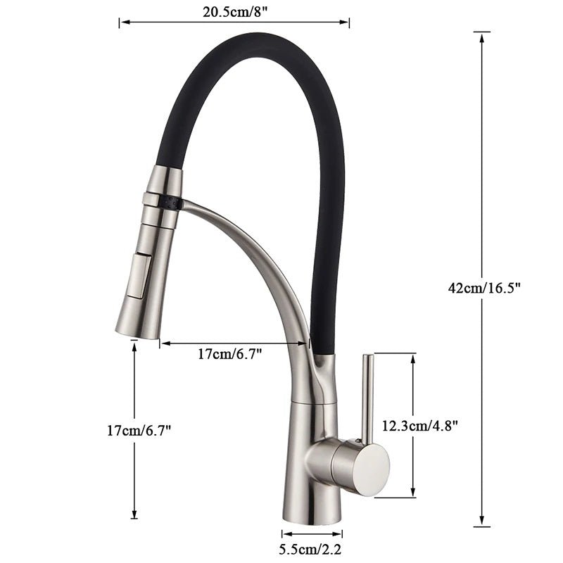 black kitchen vessel sink waterfall faucet INART