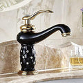 InArt Single Hole Single-Handle Bathroom Faucet in Black Gold - InArt-Studio-USA