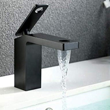 InArt Single Hole Single-Handle Bathroom Faucet in Black - InArt-Studio-USA