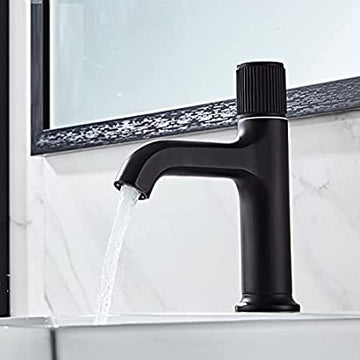 InArt Single Hole Single-Handle Bathroom Faucet in Black Matte - InArt-Studio-USA