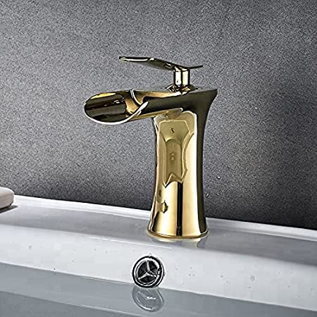 InArt Single Hole Single-Handle Bathroom Faucet in Gold - InArt-Studio-USA
