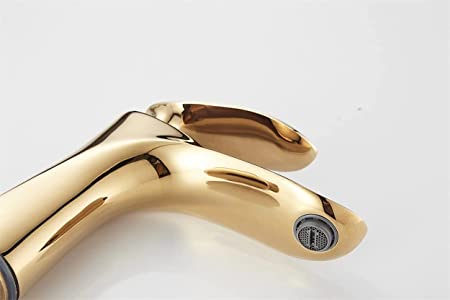 InArt Single Hole Single-Handle Bathroom Faucet in Gold - InArt-Studio-USA