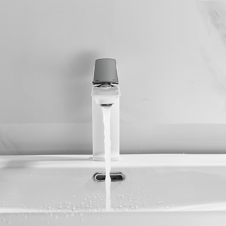 single hole bathroom sink faucet mid arc white color