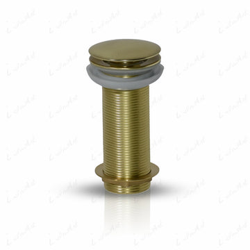 inart bathroom sink pop-up drain plug in matte gold